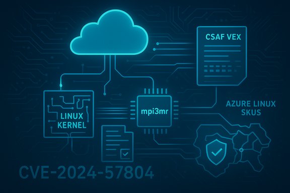 Cloud-based tech diagram highlighting Linux kernel, mpi3mr chip, and CVE-2024-57804. Cloud-based tech diagram highlighting Linux kernel, mpi3mr chip, and CVE-2024-57804.