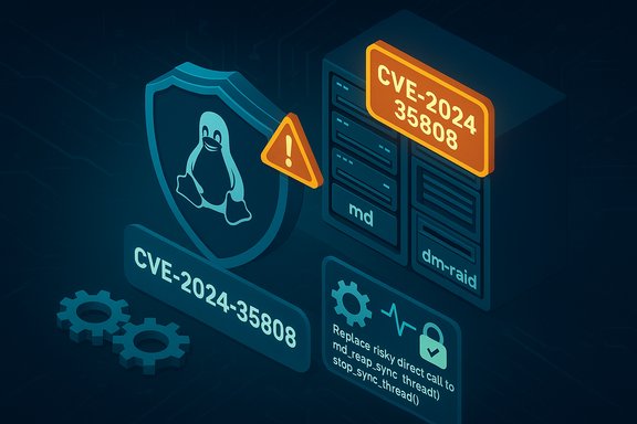 Linux penguin shield defends servers from CVE-2024-35808 vulnerability.
