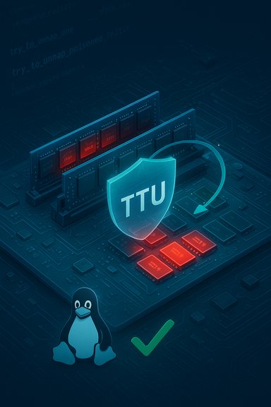 A glowing TTU shield over a processor board, with Linux penguin and a green checkmark. A glowing TTU shield over a processor board, with Linux penguin and a green checkmark.