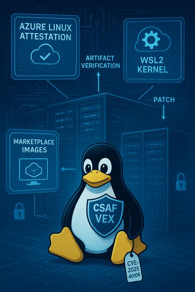 A Linux penguin in a data center promotes cloud attestation and artifact verification.