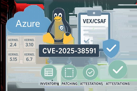 Tux the Linux penguin shields Azure cloud from CVE-2025-38591 with kernel patches and attestations. Tux the Linux penguin shields Azure cloud from CVE-2025-38591 with kernel patches and attestations.
