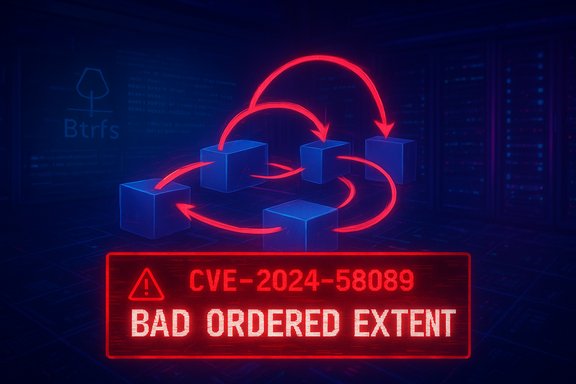 Neon warning: CVE-2024-58089 — BAD ORDERED EXTENT vulnerability.