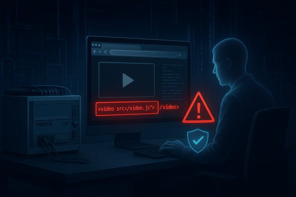A person at a computer glows blue, with a red warning triangle and shield icon.