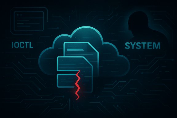 Cyberattack on cloud storage: cracked folders and a hacker silhouette.