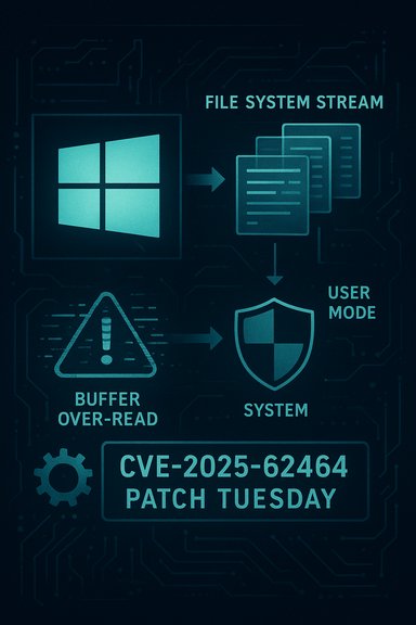 Windows file-system stream vulnerability with a buffer over-read (CVE-2025-62464) – Patch Tuesday.