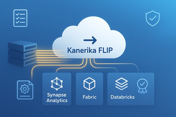 Cloud data platform Kanerika FLIP linking Synapse Analytics, Fabric, and Databricks. Cloud data platform Kanerika FLIP linking Synapse Analytics, Fabric, and Databricks.