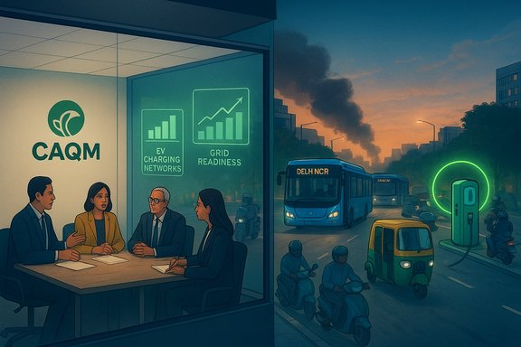 CAQM officials discuss EV charging networks and grid readiness as the city moves toward electric transit.