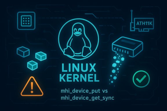Neon Linux kernel diagram featuring Tux the penguin and hardware icons.