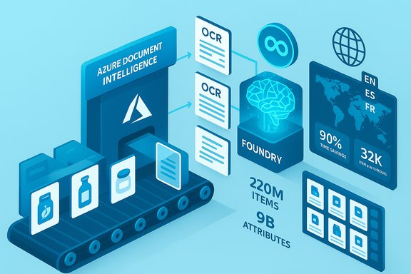 Azure Document Intelligence automates OCR data extraction for global insights.