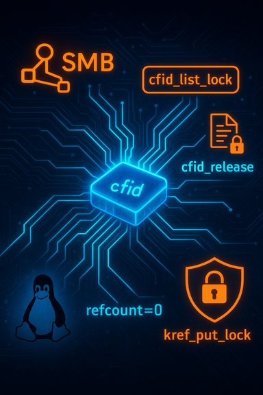 Neon circuit-board illustration centered on 'cfid' with locks and a Linux penguin.