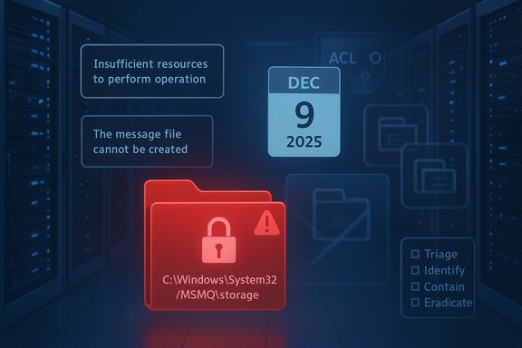 Data center visuals show warning alerts and a red locked folder, signaling ransomware threat.