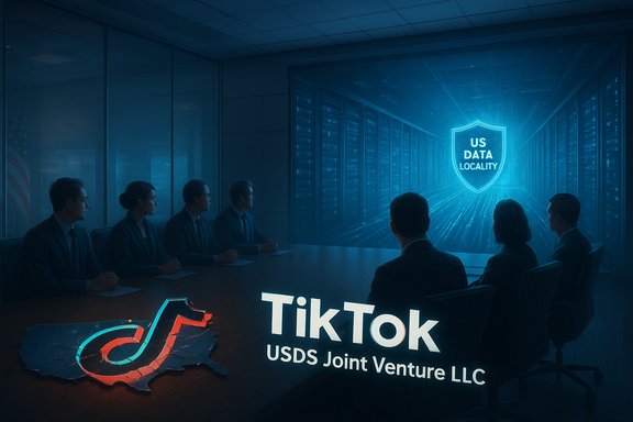 Executives in a boardroom view a glowing US DATA LOCALITY shield amid server racks.