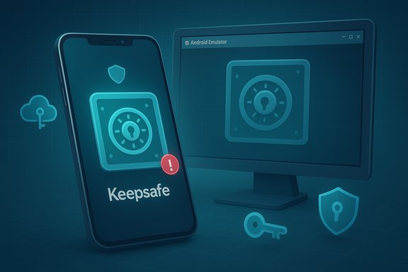 Keepsafe app showing vault-like security on phone and PC for digital data protection.