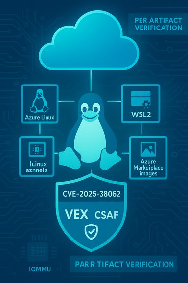 Cloud-based artifact verification diagram featuring Linux penguin and Azure services. Cloud-based artifact verification diagram featuring Linux penguin and Azure services.