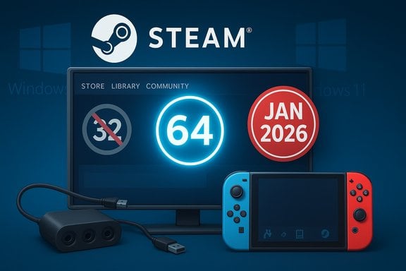 Steam Drops 32 Bit Windows Support 64 Bit Only From Jan 2026 Windows 87908 