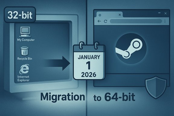 Steam Drops 32 Bit Windows Support 64 Bit Only From Jan 2026 Windows 87919 