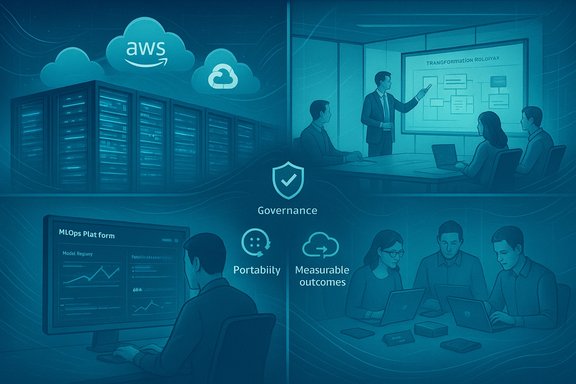 Team discusses cloud governance for AWS infrastructure, focusing on portability and measurable outcomes.