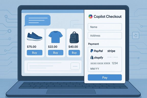 Laptop displays an online checkout with product cards and a payment form. Laptop displays an online checkout with product cards and a payment form.