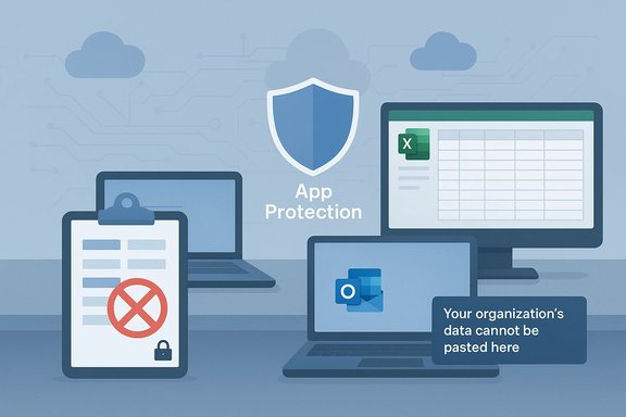 App protection shields organizational data across devices and apps.