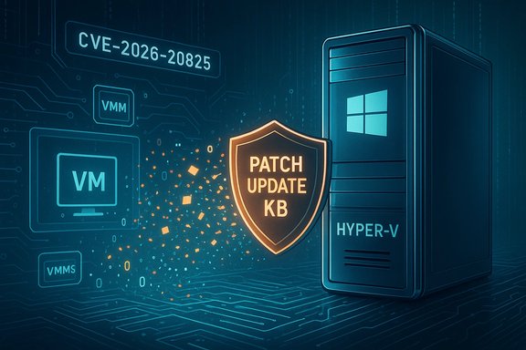 Hyper-V server protected by a patch-update shield against CVE-2026-20825.