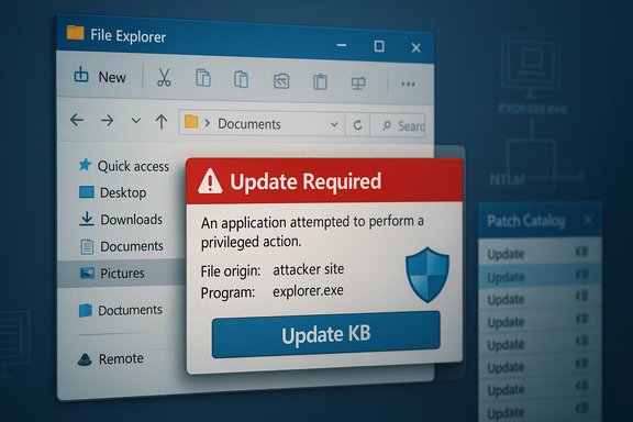 Update Required: an application attempted to perform a privileged action in Explorer.