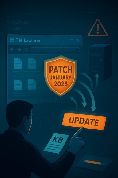 A technician triggers the January 2026 patch update on a software dashboard.