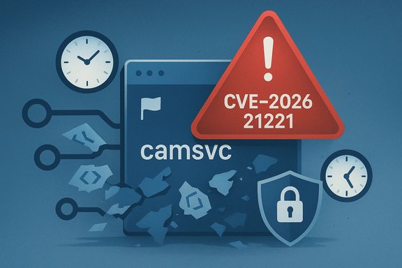 Warning: CVE-2026-21221 vulnerability in camsvc security software.
