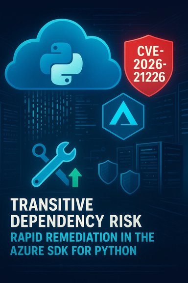 Poster on transitive dependency risk and rapid remediation in the Azure SDK for Python.