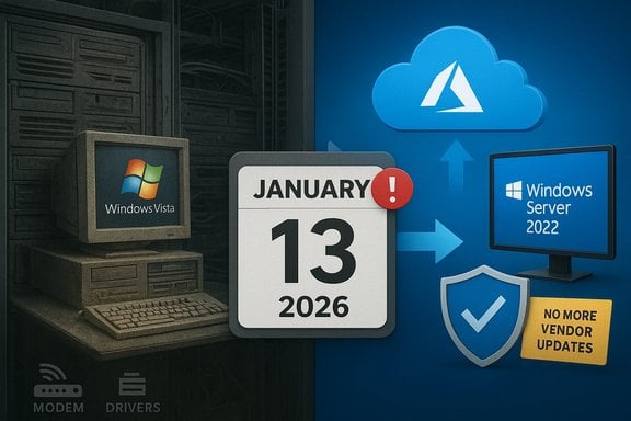 Old Windows Vista hardware encounters modern Windows Server 2022 cloud updates. Old Windows Vista hardware encounters modern Windows Server 2022 cloud updates.