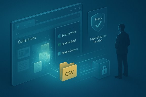 A man stands before a futuristic interface showing data collections and a CSV folder.