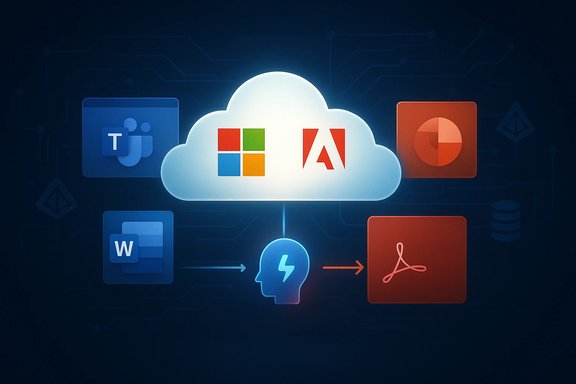 Cloud-based integration of Microsoft and Adobe apps with AI-driven workflows.