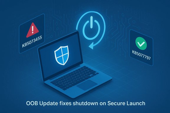OOB Update fixes shutdown on Secure Launch.