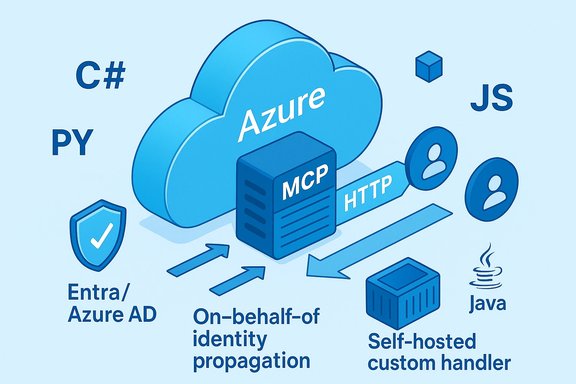 Azure cloud with MCP, HTTP, identity propagation, and Entra/Azure AD integration.