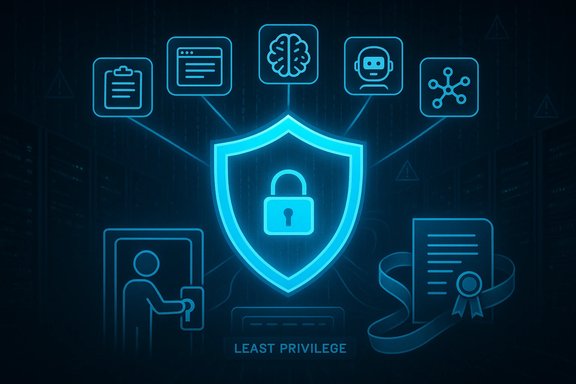 Glowing shield and padlock symbolize cybersecurity protecting data and networks.