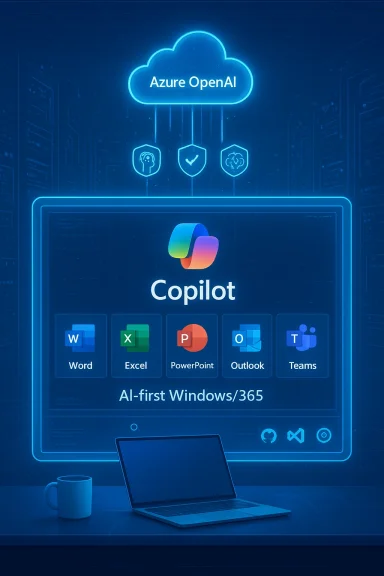 Azure OpenAI powers Copilot across Word, Excel, PowerPoint, Outlook and Teams.