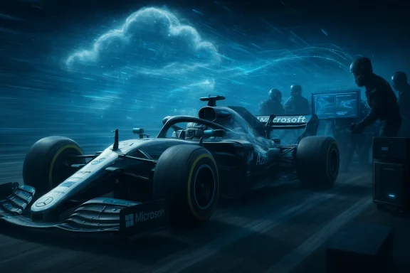Mercedes F1 car in a high-tech wind tunnel, engineers monitor data on screens. Mercedes F1 car in a high-tech wind tunnel, engineers monitor data on screens.
