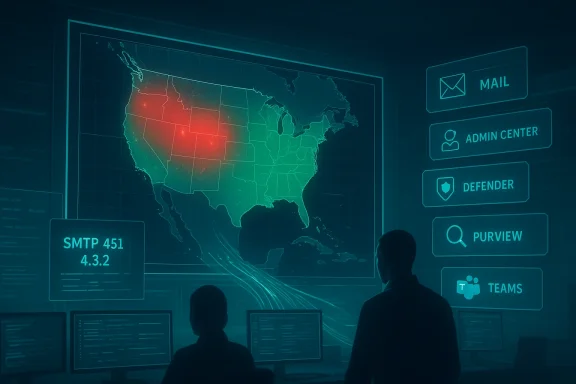 Cybersecurity operations center monitors a U.S. map with red hotspots.