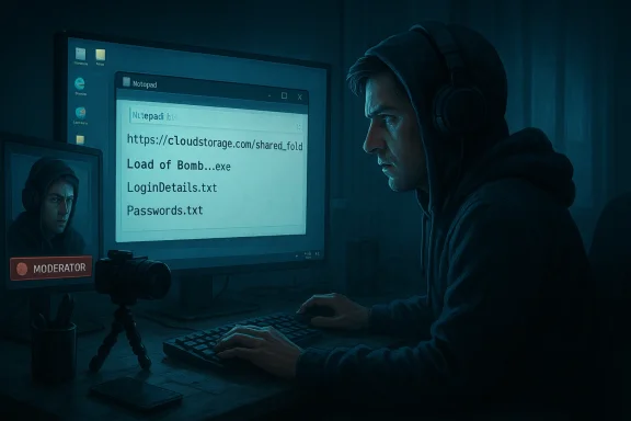 Hooded hacker at a computer, displaying login details and passwords on screen.