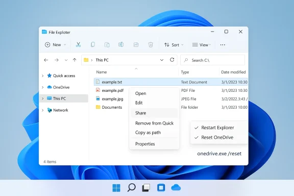 Windows File Explorer with a context menu highlighting the 'Share' option.