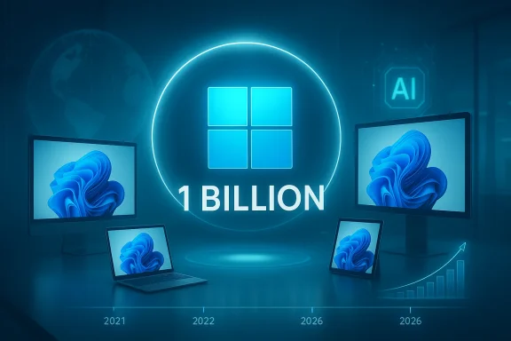 Windows reaches 1 billion devices in an AI-powered era.