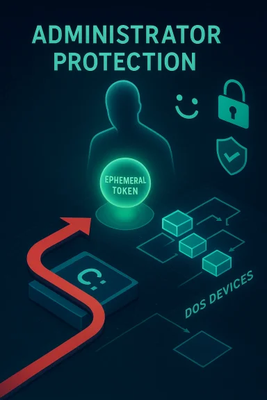 Administrator protection with an ephemeral token enabling secure access.