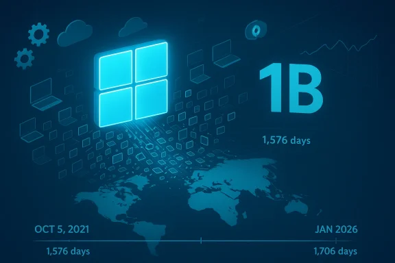 Blue tech infographic featuring a glowing four-square tile, world map, and a timeline.
