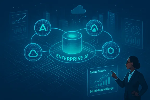 An enterprise AI hub linking AI, cloud, data, and models.