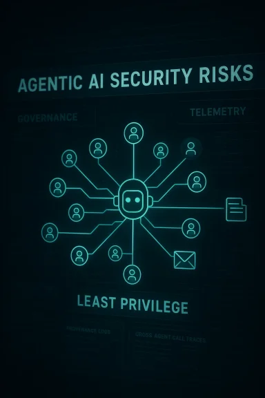 Glowing neon hub-and-spoke diagram of an AI agent connected to many users.