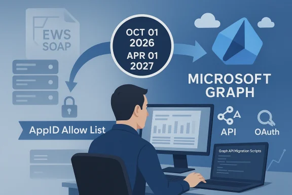 A developer maps migration from EWS SOAP to Microsoft Graph using API scripts.