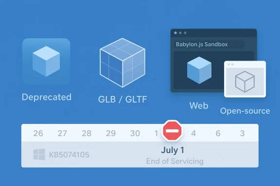 Calendar marks July 1 as end of servicing for Windows update KB5074105. Calendar marks July 1 as end of servicing for Windows update KB5074105.