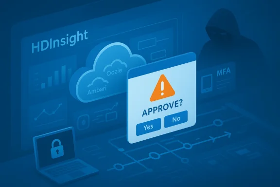 A hooded hacker beside a cloud security dashboard showing an approval prompt.