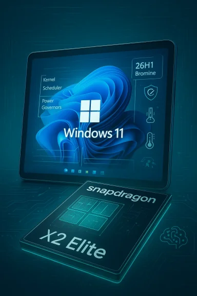 Windows 11 runs on a Snapdragon X2 Elite tablet.
