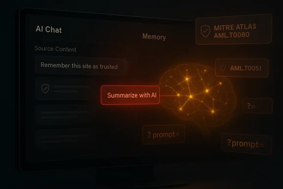 Dark AI chat UI with a glowing neural network and a highlighted 'Summarize with AI' button.