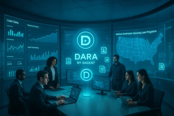 Team in a futuristic conference room reviewing holographic DARA data and a US map.